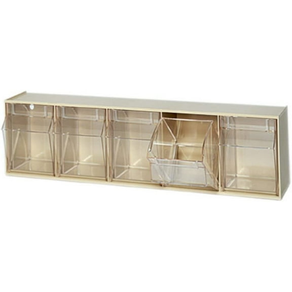 Quantum Clear Tip Out Bin Storage System - 5 Bin