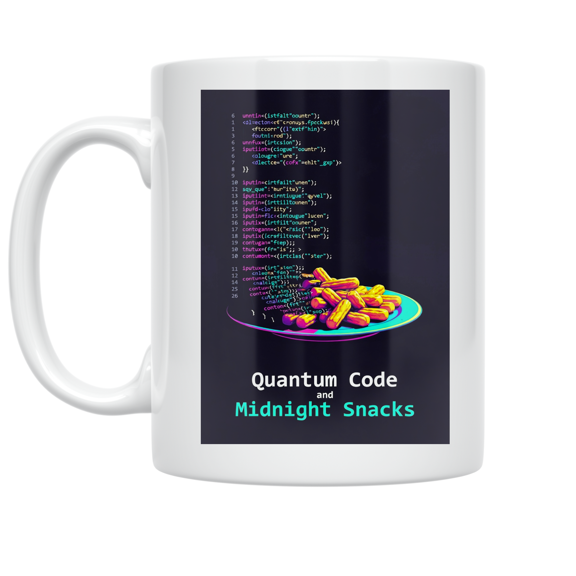 Quantum Code and Midnight Snacks - Techie Persona - 11 oz Ceramic Coffee Mug