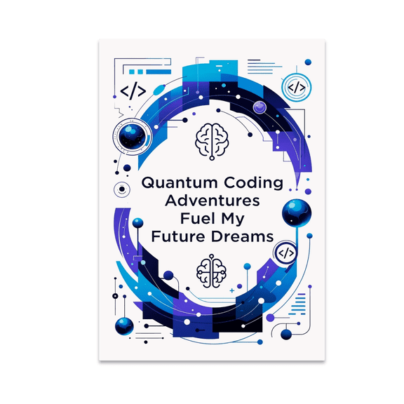 Quantum Coding Adventures Fuel My Future Dreams - Quantum Computing Enthusiast - 13x19 Poster Print