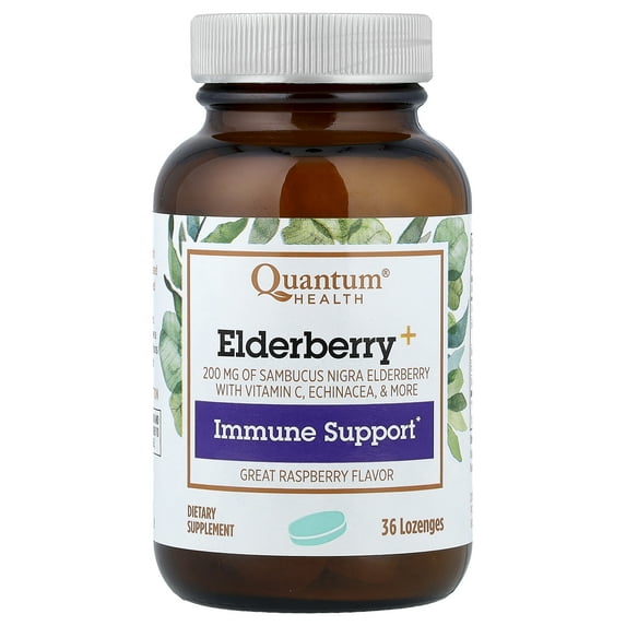Quantum Elderberry Lozenges Raspberry - 36 Lozenges