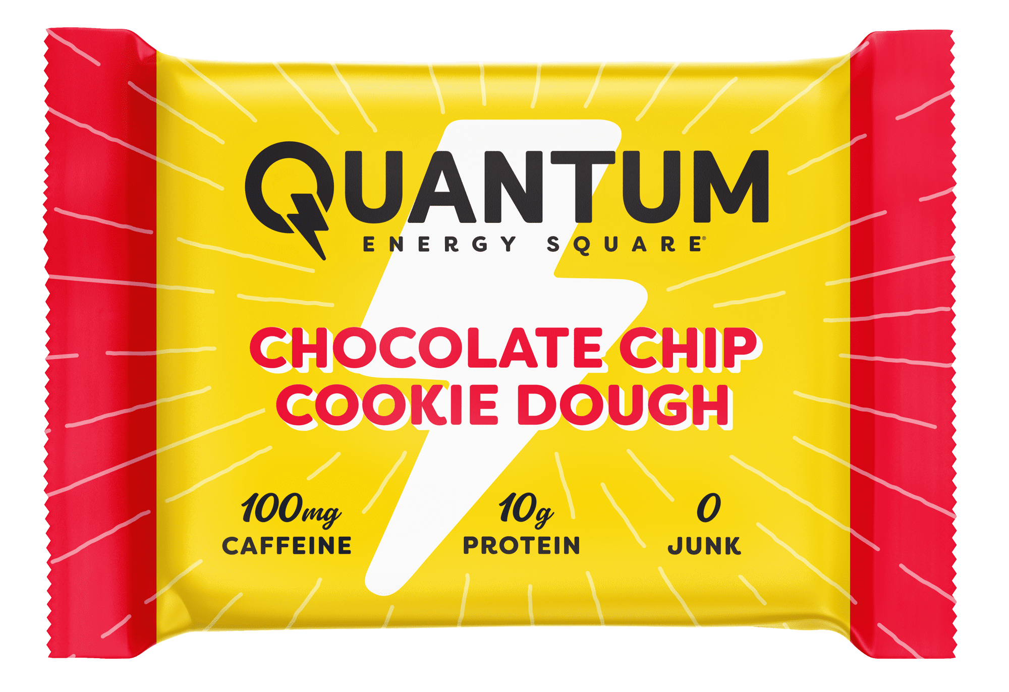 Quantum Energy Square, Energy Bar, 8Pk, Chocolate Chip Cookie