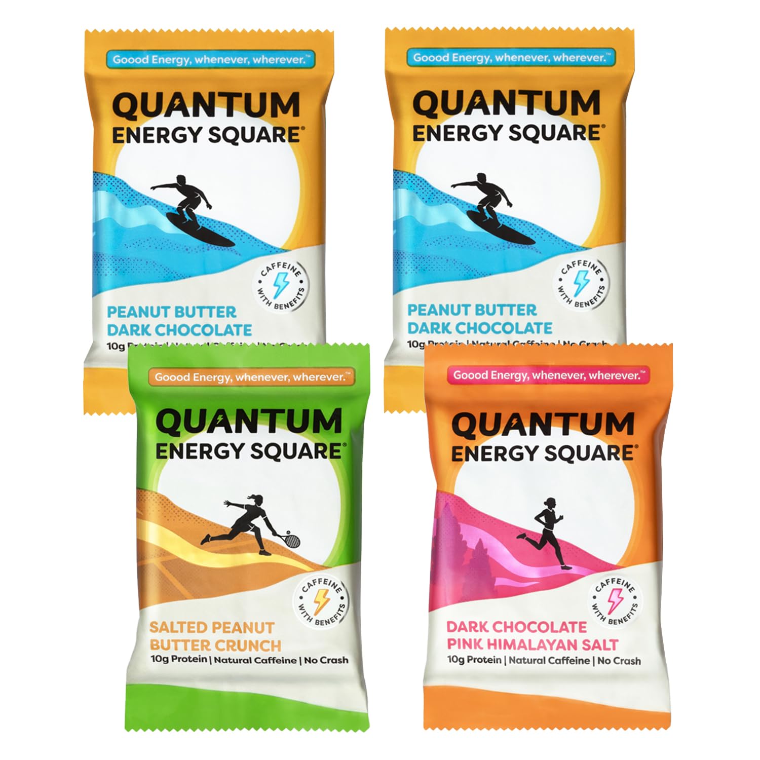 Quantum Energy Square Energy TMA3 Bar with Caffeine & 10g Protein