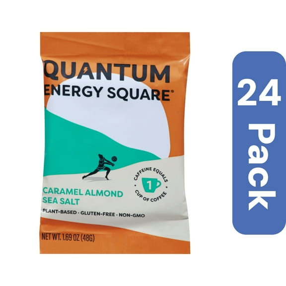 Quantum Energy Squares Creamy Almond Sea Salt Bar 1.69 oz (Pack Of 24)
