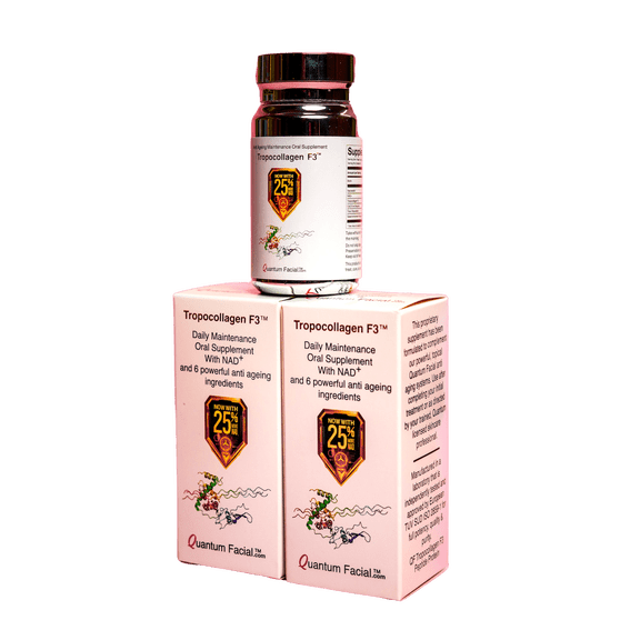 Quantum Facial’s Tropocollagen F3 Oral Supplement (The Pink Beauty Pill) – The Ultimate Age-Defying Collagen Boost