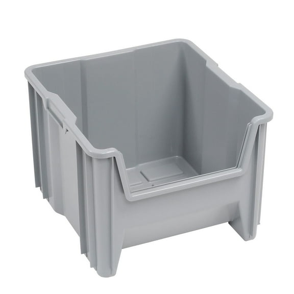 Quantum Storage Systems 6096127 17.5 x 16.5 x 12.5 in. Plastic Giant Hopper Bin - Gray