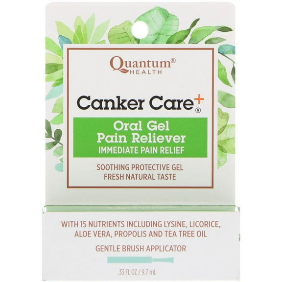 Quantum Health Canker Care Oral Gel Pain Reliever 33 fl oz 9 7 ml