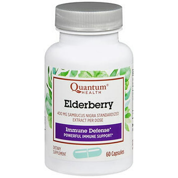 Quantum Health Elderberry, 60 Capsules (200 mg per Capsule)
