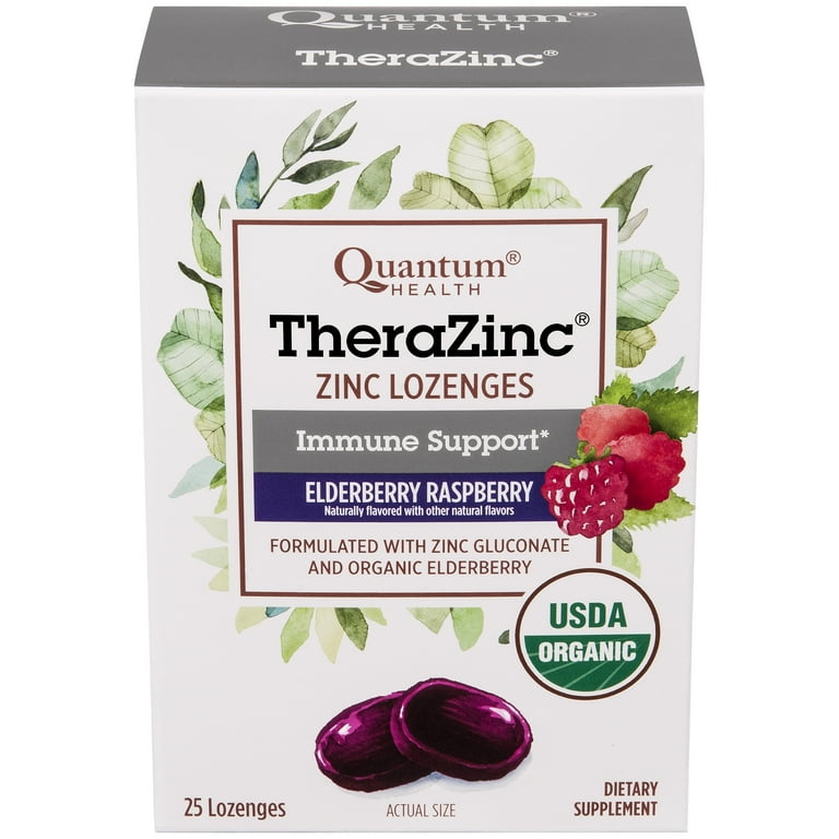 Quantum Health Organic TheraZinc Elderberry Raspberry Immune