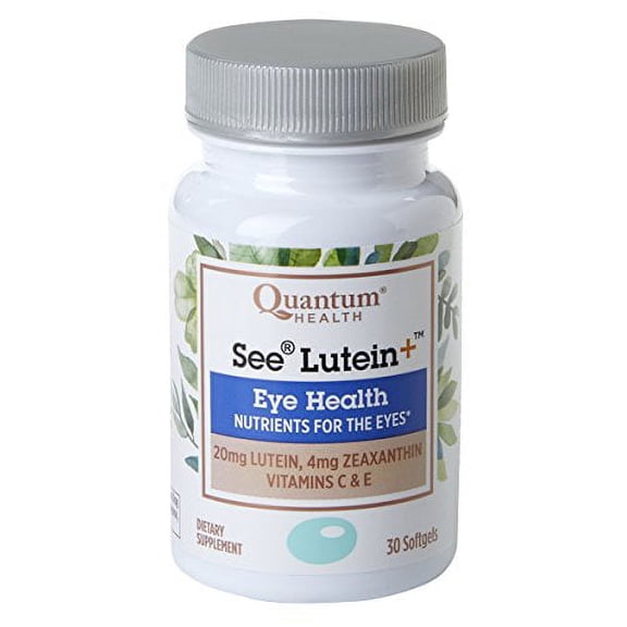 Quantum Health See Lutein+, Lutein & Zeaxanthin Eye Supplement, with Eye Vitamins C and E, Helps Maintain Overall Eye Health - 30 Softgels, 30-Day Supply