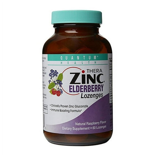 Quantum Thera Zinc Elderberry Lozenges Raspberry 60 Lzngs Quantum Health Thera Zinc Lozenges, Elderberry, 60 Ea - Walmart