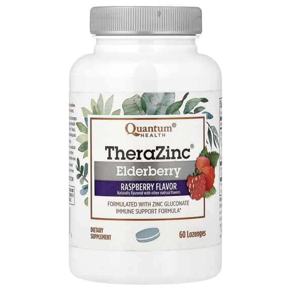 Quantum Health Thera Zinc Lozenges, Elderberry 60 ea