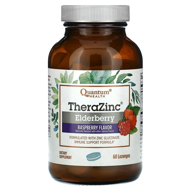 Quantum Health Thera Zinc Lozenges, Elderberry 60 ea
