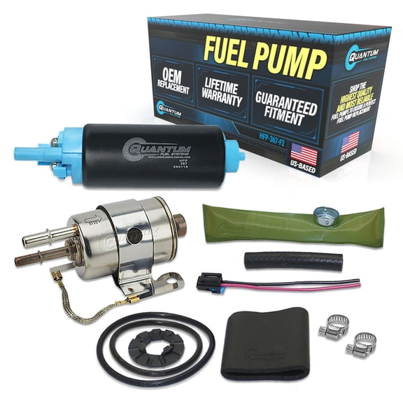 Quantum Intank OEM Replacement Fuel Pump w/ Fuel Pressure Regulator/Filter for GM All Models 2.8L 1982-1995, Replaces Ep381
