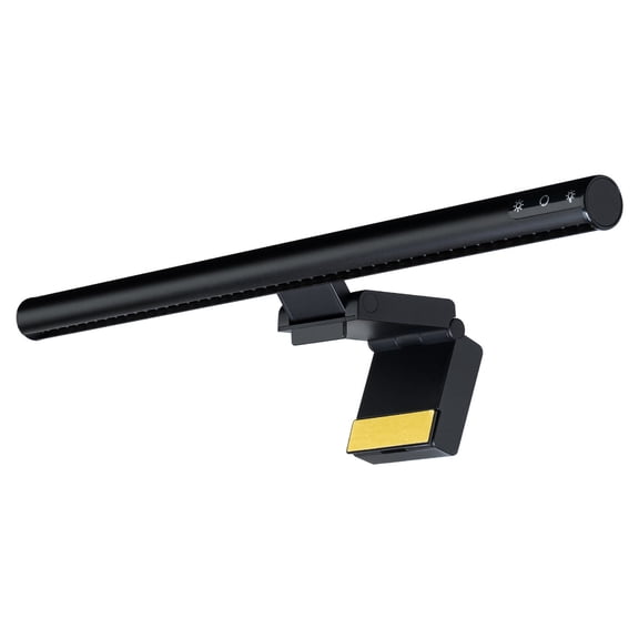 Quantum LED Computer Monitor Lamp Screen Light Bar in Black with 3ft USB-A Plug-in Cord, Dimmable and 5-CCT Selectable Touch Controls