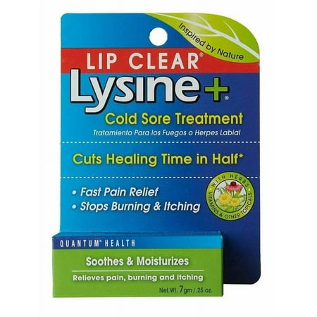 Quantum Lip Clear Plus Lysine Cold Sore Treatment All Natural Ointment, 0.25 oz
