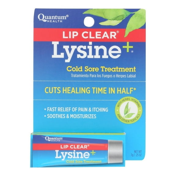 Quantum Health Lip Clear Lysine+ Cold Sore Treatment Ointment, Transparent, 0.25 Ounce