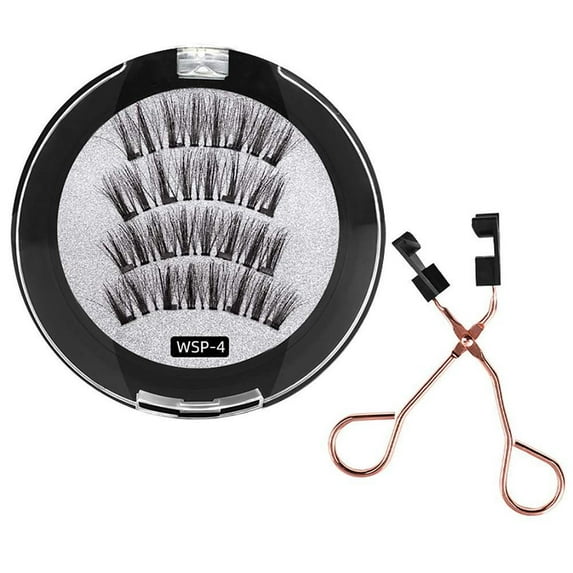 Quantum Magnetic False Eyelashes Set Light Weight Reusable Eyelashes with Eyelash Curler