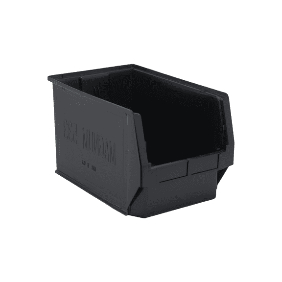Quantum Storage Systems 613124BK Plastic Magnum Stacking Bin - 20 x 12 x 12 in. - Black