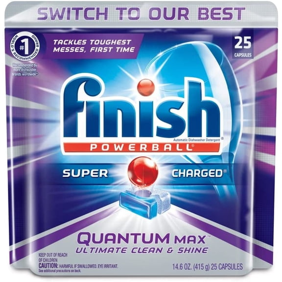 Quantum Max Powerball, Dishwasher Detergent Tablets, 25 Tabs