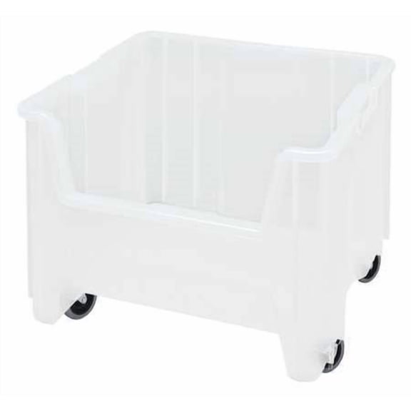 Quantum Mediacal QTM QGH805MOBCL 17.5 x 16.5 x 12.5 in. Heavy Duty Giant Stack Containers & Accessories, Clear - 2 Count