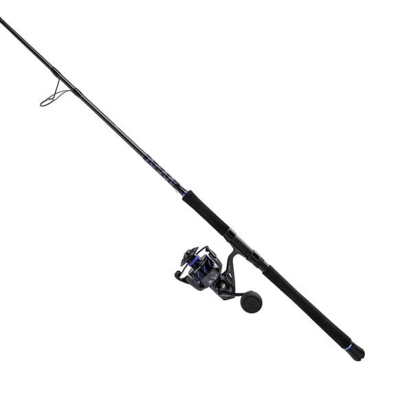 Quantum Merit Spinning Reel and Fishing Rod Combo, 7-Foot, Medium-Heavy Power, 1-Piece Rod, Size 6000 Reel