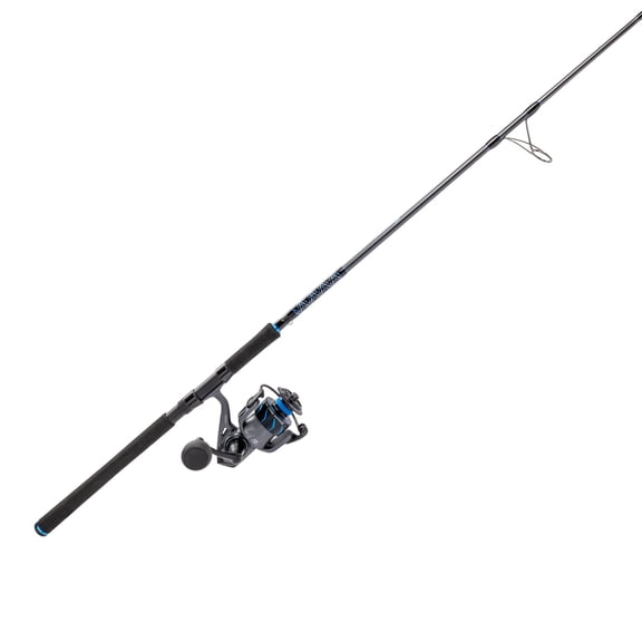 Quantum Merit Spinning Reel and Fishing Rod Combo, 7-Foot, Medium Power, 1-Piece Rod, Size 5000 Reel