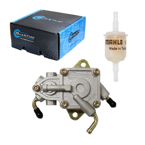 Quantum OEM Replacement Fuel Pump + Genuine Mahle Filter for Yamaha Rhino 450 Carbureted 2008-2009, Replaces 5UG-13910-01-00