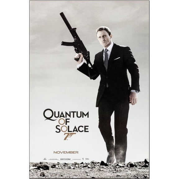 Quantum Of Solace 2008 Advance Movie Poster, Daniel Craig James Bond Wall Art Print