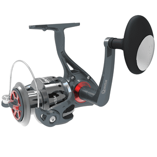 Quantum Throttle Spinning Fishing Reel, Size 10 Reel, Stainless Steel Bail  Wire, Dura-Lok Anti-Reverse Clutch, Oversized Non-Slip Handle Knob, 10 + 1  Ball Bearings, 5.2:1 Gear Ratio, Silver 