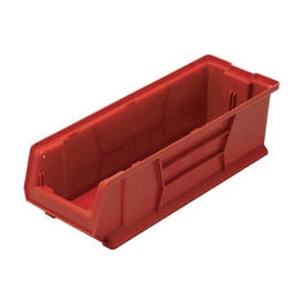 Quantum Plastic Hulk Stacking Bin 8-1/4"W x 30"D x 7"H Red