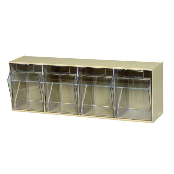 Quantum Storage Systems Condiment Organizer in HIPS/GPP-10 Material, Ivory/Crystal Color
