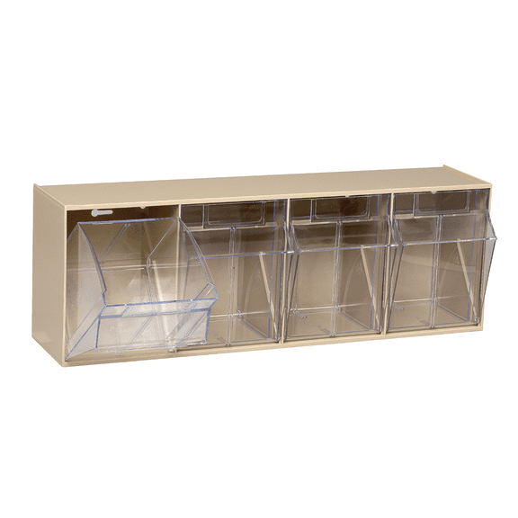 Quantum Storage Systems Condiment Organizer in HIPS/GPP-10 Material, Ivory/Crystal Color