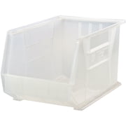 Quantum QUS260CL Ultra Stack and Hang Bin, 11 x 18 x 10 Clear, Lot of 4
