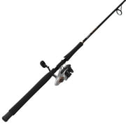 Quantum Reliance Spinning Reel and Fishing Rod Combo, 7-Foot 1-Piece Rod, Size 45 Reel, Silver/Black