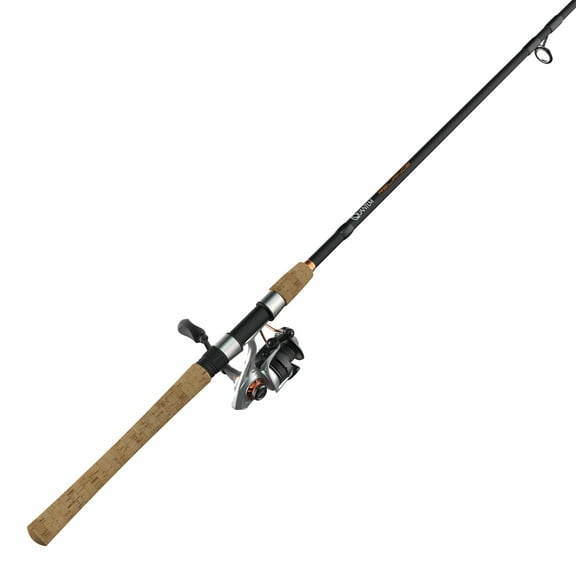 Quantum Reliance Spinning Reel and Fishing Rod Combo, 7-Foot 2-Inch 1-Piece Rod, Size 30 Reel, Silver/Black