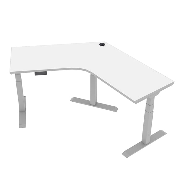 Quantum Series V-Shaped Electric Sit-Stand Desk 120 Degree Workstation