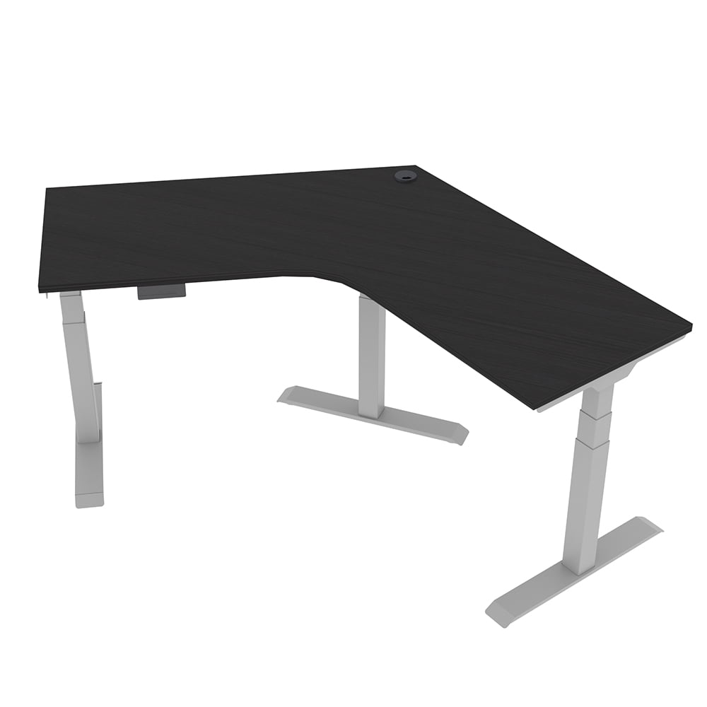 Quantum Series VShaped Electric SitStand Desk 120 Degree Workstation