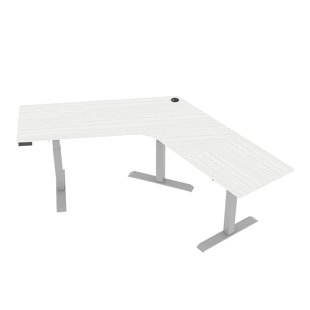 Quantum Series VShaped Electric SitStand Desk 120 Degree Workstation