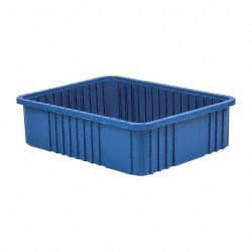 Quantum Storage 100 Lb Load Capacity Blue Polypropylene Dividable Container Stacking, 22-1/2" Long x 17-1/2" Wide x 6" High