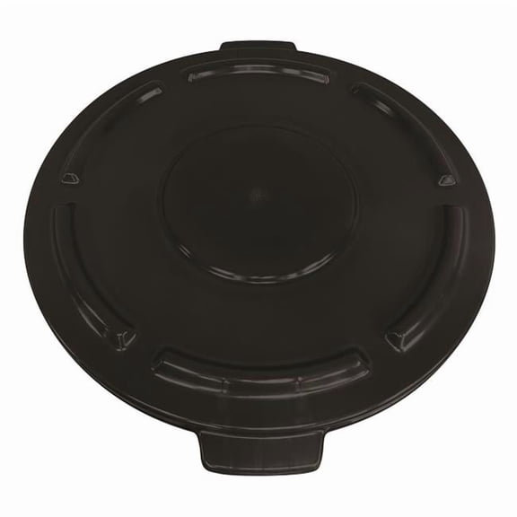 Quantum Storage CTC-L32BK 22 in. dia. Round Heavy-Duty Utility Polyethylene Container Lid for 32 gal, Black
