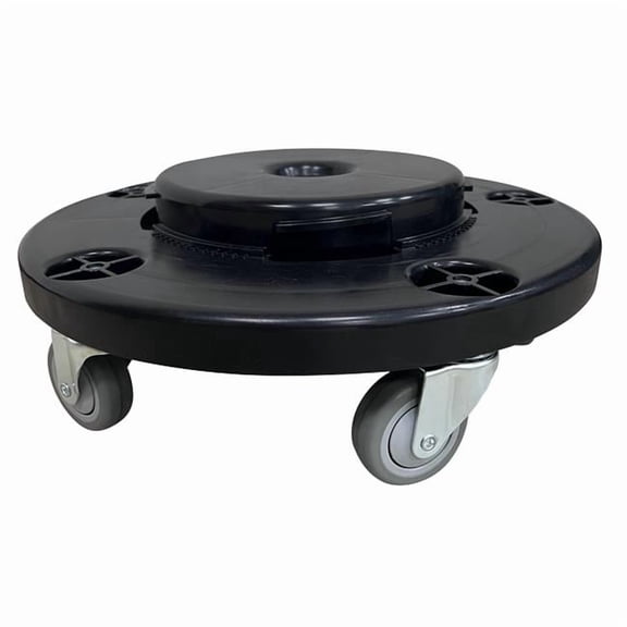 Quantum Storage CTC-DLY 3 x 1 in. Quiet 1000 lbs Thermoplastic Rubber Container Dolly, Black