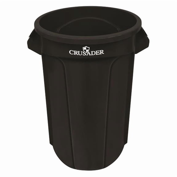 Quantum Storage CTC-44BK 31.5 in. Round Heavy-Duty Utility 44 gal Polyethylene Container, Black