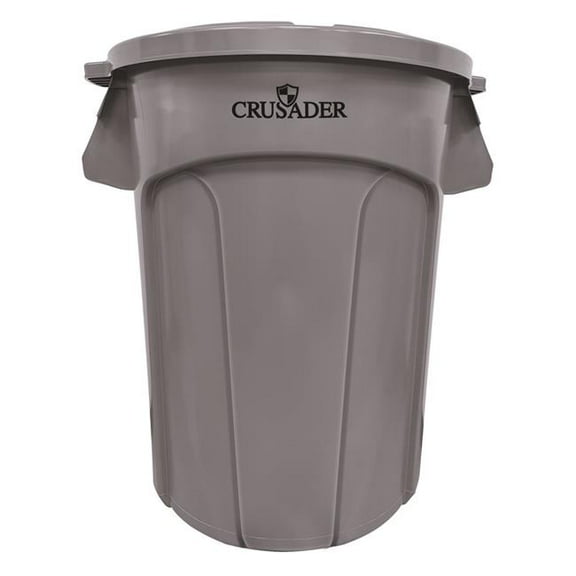 Quantum Storage CTC-44GY 31.5 in. Round Heavy-Duty Utility 44 gal Polyethylene Container, Gray