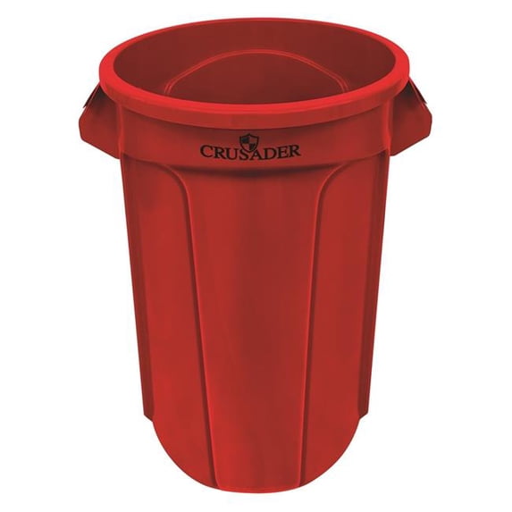 Quantum Storage CTC-44RD 31.5 in. Round Heavy-Duty Utility 44 gal Polyethylene Container, Red