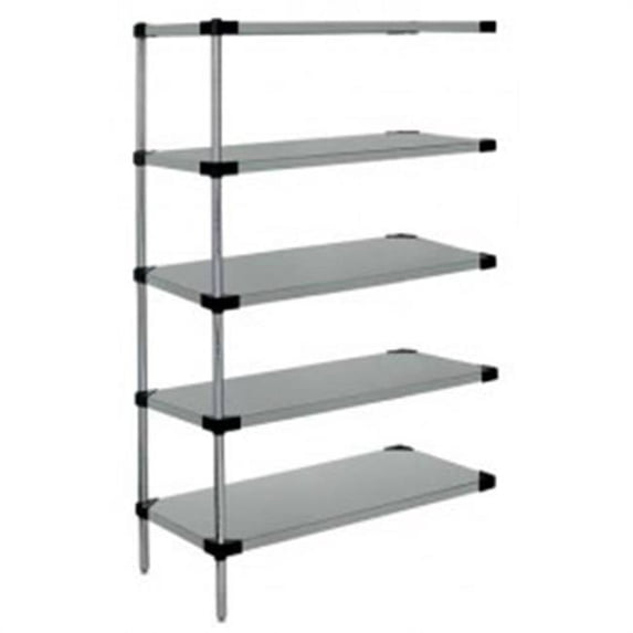 Quantum Storage AD63-2124SG-5 5-Shelf, Galvanized Steel Solid Shelving Add-On Unit - 21 x 24 x 63 in.