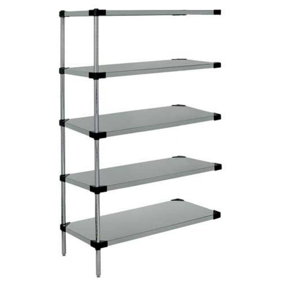 Quantum Storage Systems Shelving Unit, Solid in Carbon Steel Material, Galvanized Color