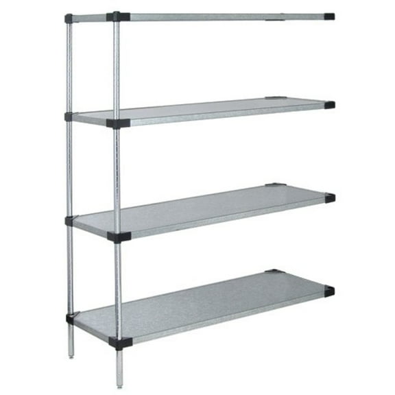 Quantum Storage Systems Shelving Unit, Solid in Carbon Steel Material, Galvanized Color