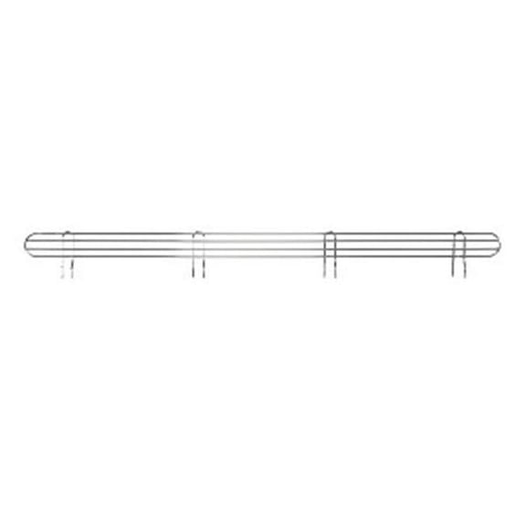 Quantum Storage BL48S 48 in. Wire Shelving Unit Back Ledges - Stainless Steel
