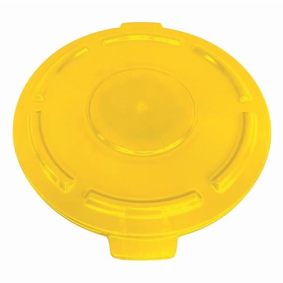 Quantum Storage CTC-L32YL 22 in. dia. Round Heavy-Duty Utility Polyethylene Container Lid for 32 gal, Yellow