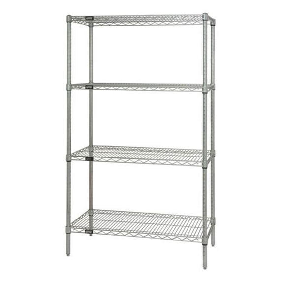 Quantum Storage Chrome Wire Shelving Starter Kit - Chrome - 21 x 24 x 63 in.